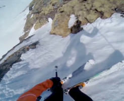 【事故】雪山で滑落する瞬間を1人称視点で見るとこんな感じ