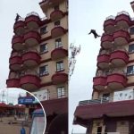 6階の建物から飛び降り自殺する男、それを見て笑う人間が…