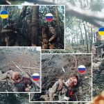 草木が生い茂る戦場での銃撃戦、ウクライナ兵に殺されるロシア兵