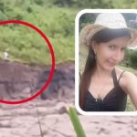 そんなとこにいるから…女さん、地面が崩れて洪水に流される