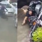 大雨の影響で木が倒れる→バイクの運転手が下敷きになり死亡