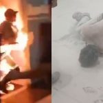 妻と口論になった男、公の場で焼身自殺を図る