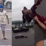 道路の真ん中でマチェーテを振り回していた男、ロス市警に撃ち殺される
