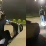 2人乗りして原付でウイリーを披露していたら…後ろから車に追突される
