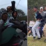 女バイカーから強盗しようとした強盗犯、強盗失敗→ヘルメットで殴られる