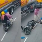 目の前の光景に絶望…トレーラーに押し潰されて妻が死亡