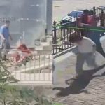 中国のヤバい男は肉包丁を持って追いかけてきて相手を斬殺する