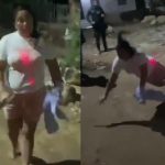 肉包丁で隣人を脅迫するヤバい女、警察に撃たれ大人しくなる 肉包丁で隣人を脅迫するヤバい女、警察に撃たれ大人しくなる