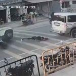 ちょっとこけただけなのに…バイカーがSUVに轢かれて即死 ちょっとこけただけなのに…バイカーがSUVに轢かれて即死