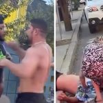 2対1は分が悪い…2人組に殴りかかった男、もう1人の男に殴られKO