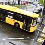 バスで見えなくて…横断歩道を渡る歩行者、車に轢かれる